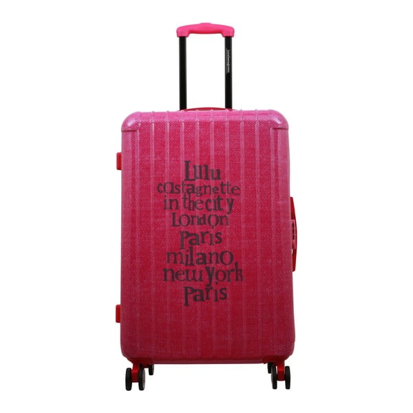 Różowa walizka LULU CASTAGNETTE Fiona, 107 l