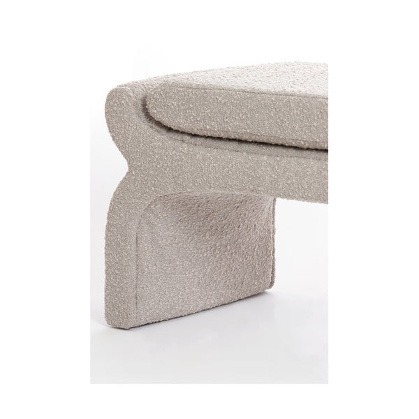 Beżowa ławka z materiału bouclé Nafya – Light & Living-image-4