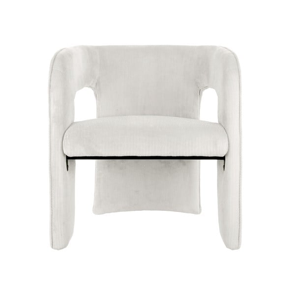 Biały sztruksowy fotel Vigor – Leitmotiv-image-2