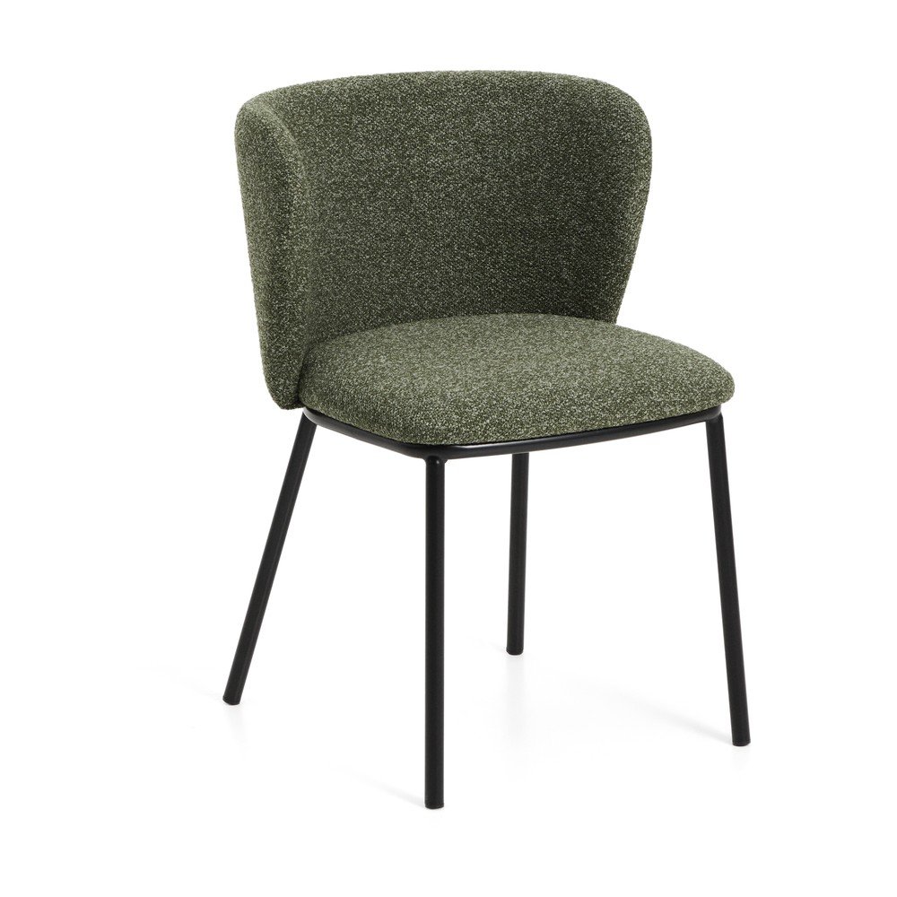 Zielony tapicerowany fotel jadalniany Ciselia – Kave Home
