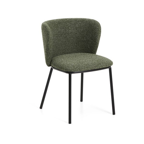 Zielony tapicerowany fotel jadalniany Ciselia – Kave Home