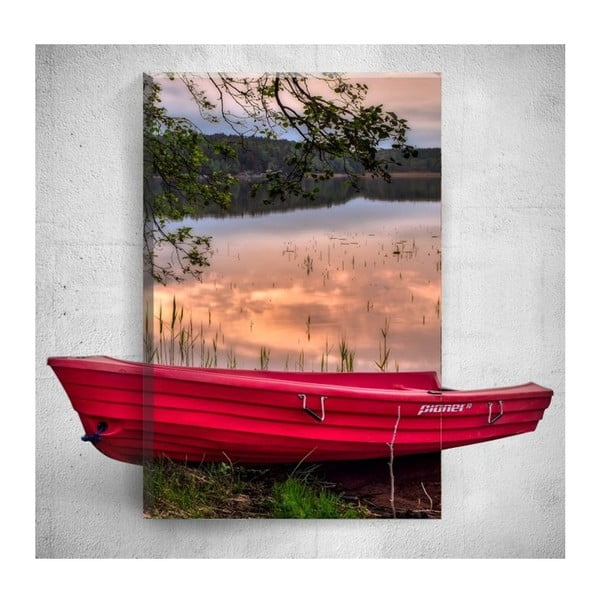 Obraz 3D Mosticx Red Boat, 40x60 cm