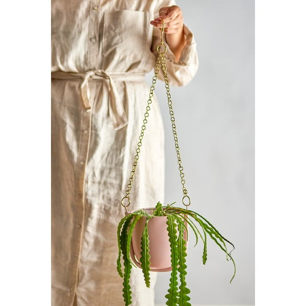 Metalowa wisząca osłonka na doniczkę Kati – Bloomingville-image-1