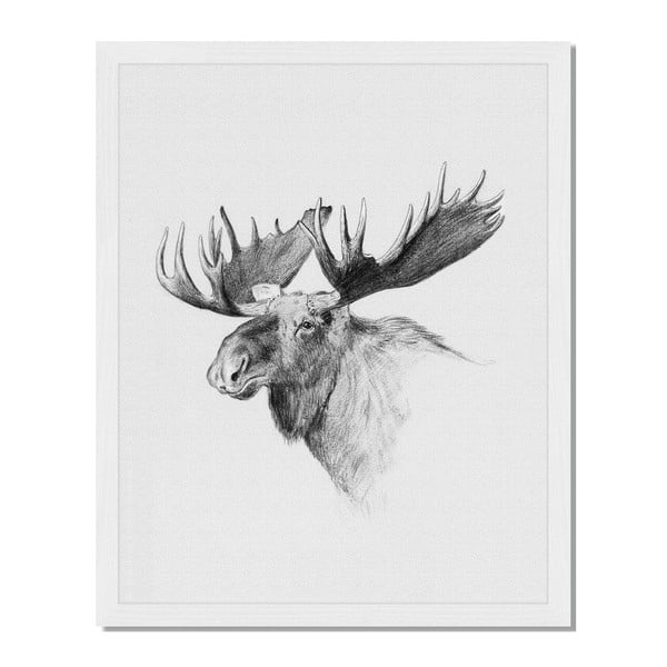 Obraz w ramie Liv Corday Scandi Moose, 40x50 cm