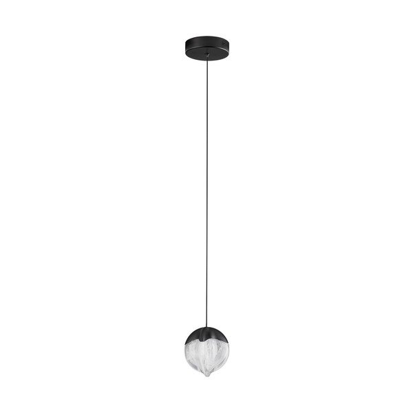Aluminiowa lampa wisząca LED ze ściemniaczem w kolorze matowej czerni ze szklanym kloszem ø 12 cm Alicia – Nova Luce