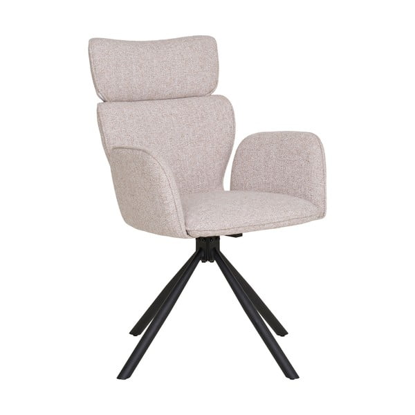 Beżowe tapicerowane fotele jadalniane zestaw z podłokietnikami 2 szt. Cordoba – House Nordic