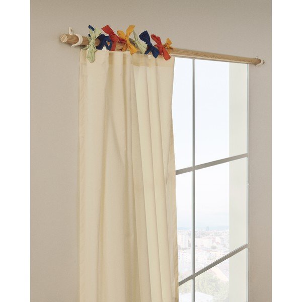 Kremowa bawełniana zasłona dziecięca 135x270 cm Zelda – Kave Home-image-1