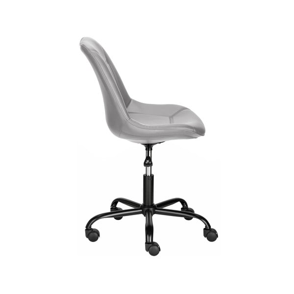 Szare krzesło biurowe z imitacji skóry Kenny – Støraa-image-2