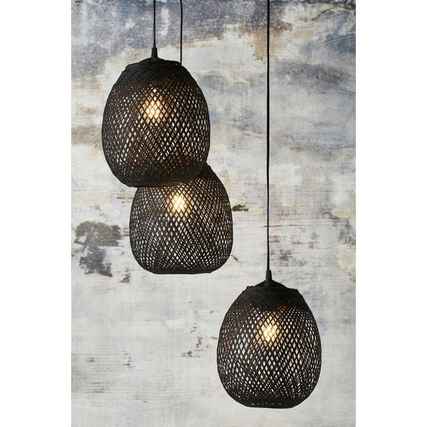Czarna lampa wisząca 40x40 cm Elme – Côté Table-image-2