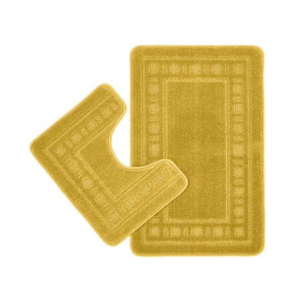 Żółte dywaniki łazienkowe do WC zestaw 2 szt. 50x80 cm Armoni – Catherine Lansfield