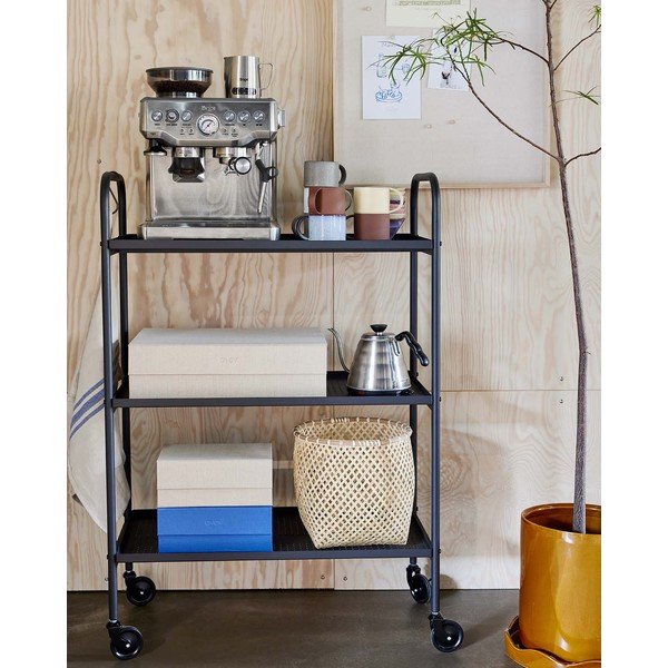 Stalowy barek na kółkach 37,5x75 cm Maki – OYOY Living Design-image-1