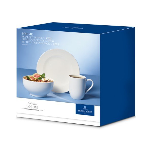 Porcelanowy zestaw śniadaniowy miski, talerza i kubka Villeroy & Boch For Me-image-3
