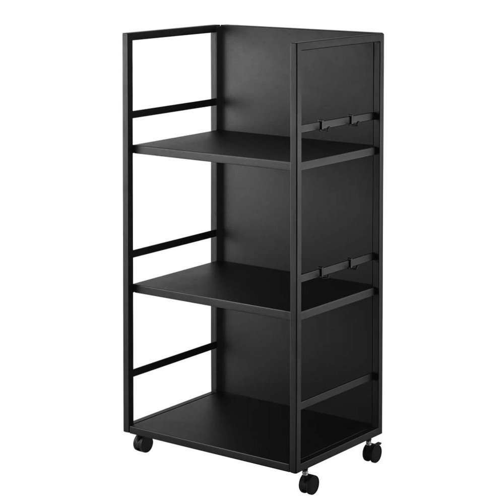 Czarny metalowy regał na kółkach 42x84,5x32 cm Tower – YAMAZAKI