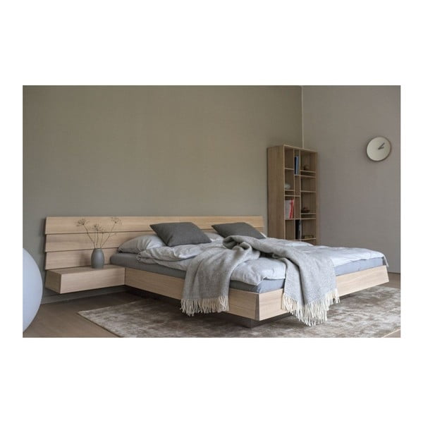 Łóżko z litego drewna dębowego Javorina Tatran, 160x200 cm-image-3