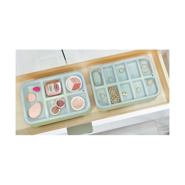 Szary organizer na biżuterię iDesign Eco Bin 10, 28,12x19,23 cm-image-1