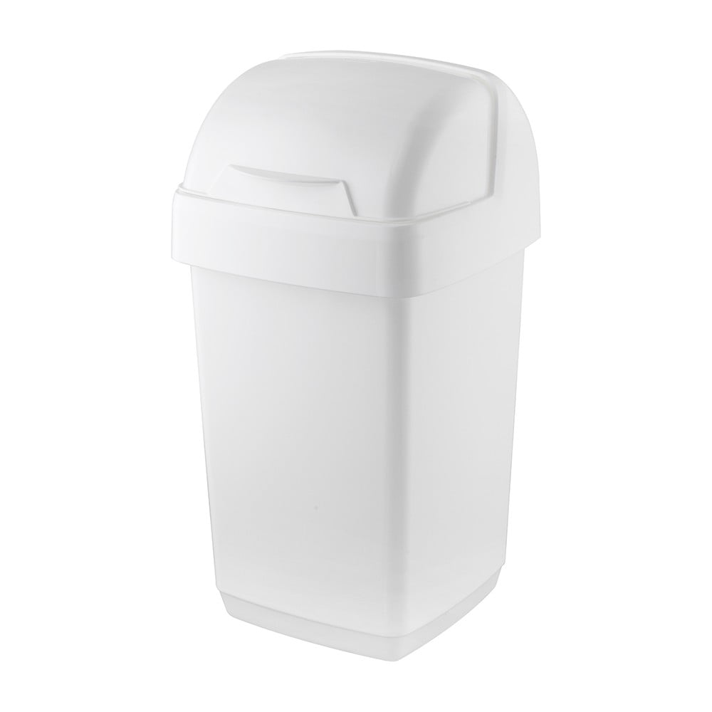 Biały kosz na śmieci Addis Roll Top, 22,5x23x42,5 cm