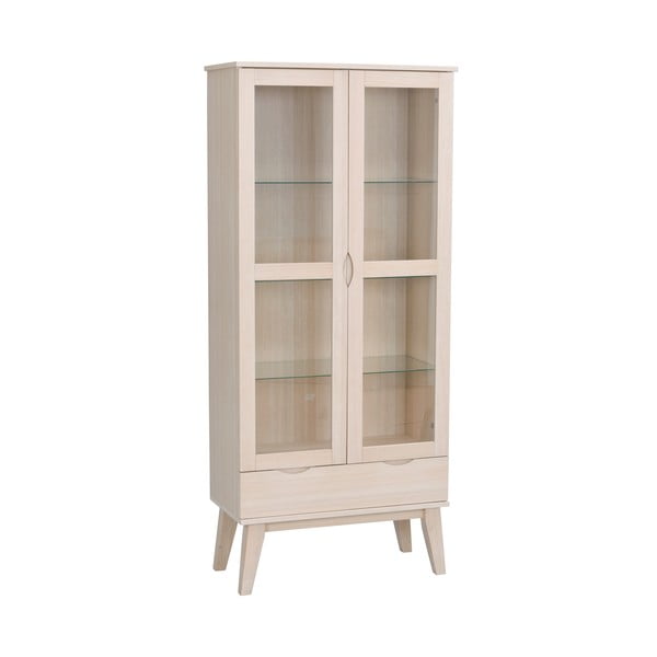 Naturalna witryna z litego drewna dębowego 82x185 cm Filippa – Rowico-image-2