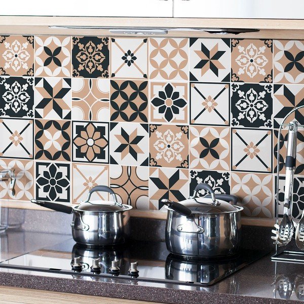Zestaw 30 naklejek ściennych Ambiance Azulejos Aldonio, 15x15 cm-image-4