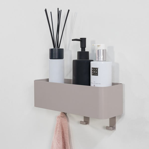Szarobrązowa ścienna stalowa półka łazienkowa Multi – Spinder Design-image-1