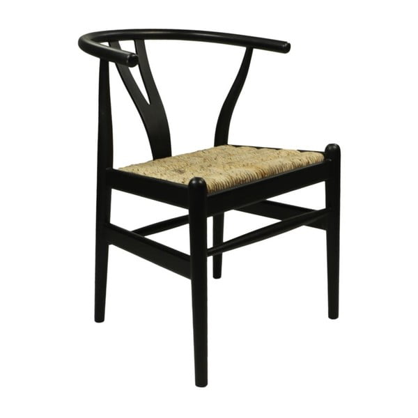 Czarne krzesło z drewna mahońowego Wishbone – HSM collection-image-2