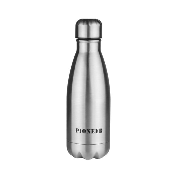 Butelka termiczna w srebrnym kolorze Pioneer Go, 350 ml