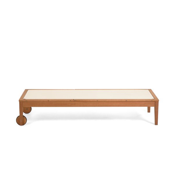 Beżowy drewniany regulowany leżak ogrodowy Caterin – Kave Home-image-3