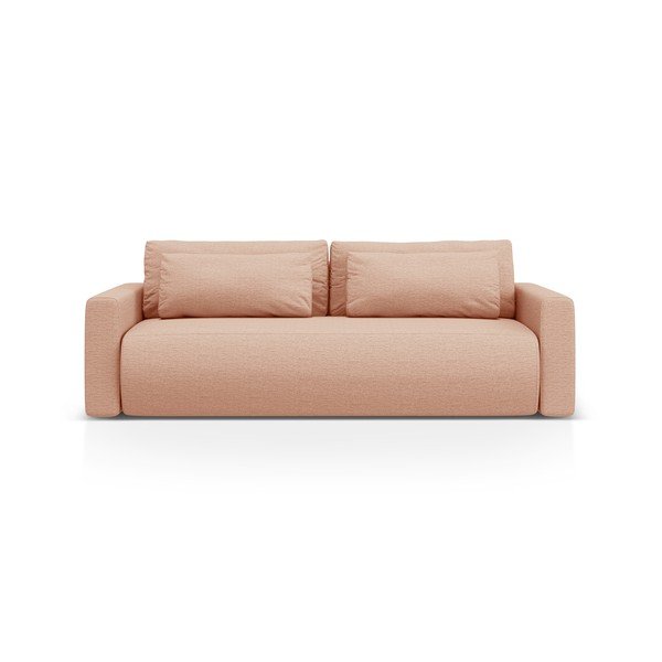 Różowa rozkładana sofa ze schowkiem 238 cm Belfast – Cosmopolitan Design