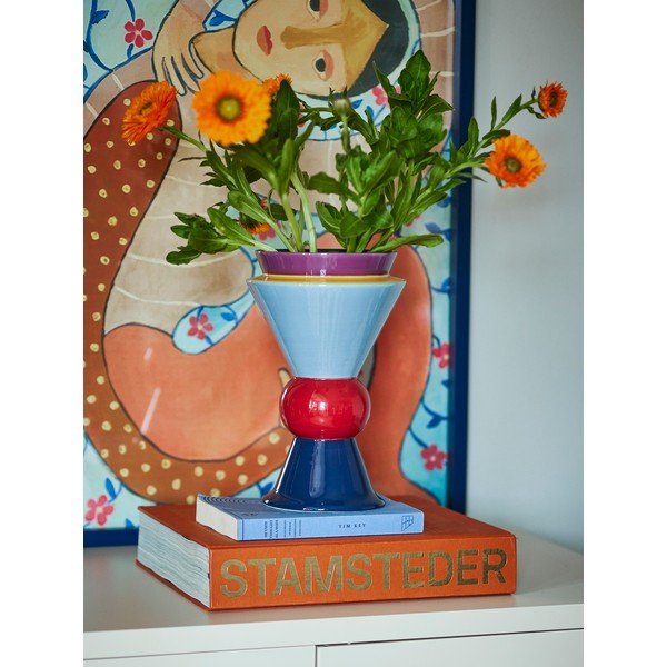 Ceramiczny ręcznie malowany wazon (wysokość 26,5 cm) Trilla – Bloomingville-image-1