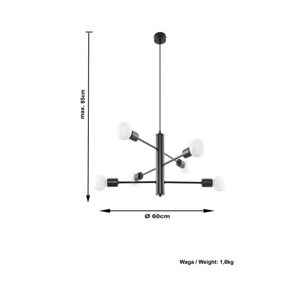 Czarna lampa wisząca Sollux Donato 6-image-4