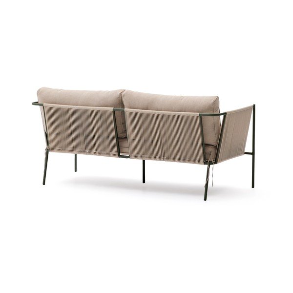 Zielono-beżowa tapicerowana sofa ogrodowa Zivia – Kave Home-image-4