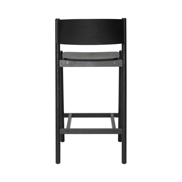 Czarny hoker w dekorze dębu (wysokość siedziska 75 cm) Oblique – Hübsch-image-3