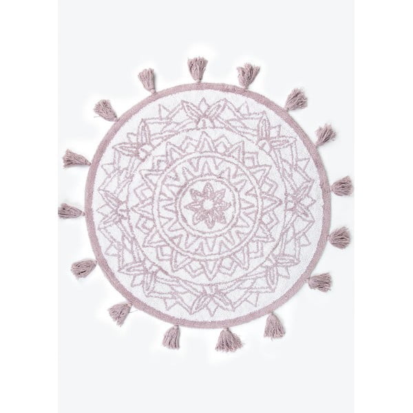 Biało-różowy dywanik łazienkowy Pina – Foutastic