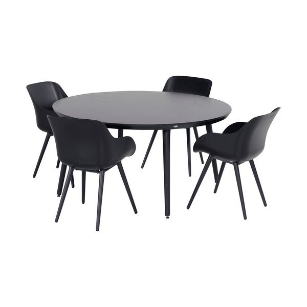 Czarny stół ogrodowy Hartman Sophie, ø 128 cm-image-2