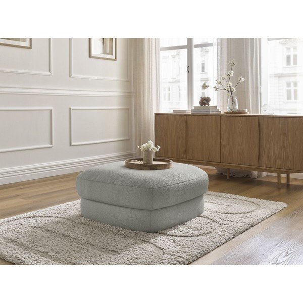 Jasnoszary podnóżek z materiału bouclé Leonore – Bobochic Paris-image-3