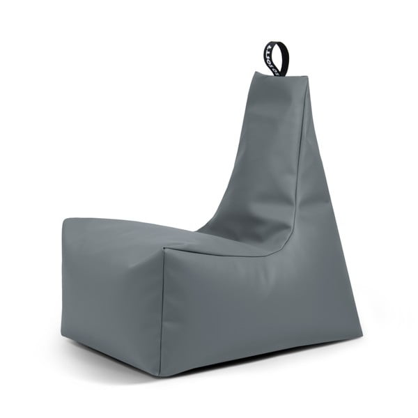 Szary worek do siedzenia z imitacji skóry Icy XL – So Soft?