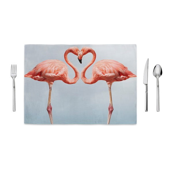 Mata kuchenna Home de Bleu Kissing Flamingos, 35x49 cm