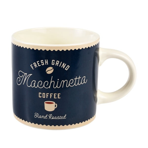Ciemnoniebiesko-kremowy ceramiczny kubek 350 ml Macchinetta – Rex London-image-2