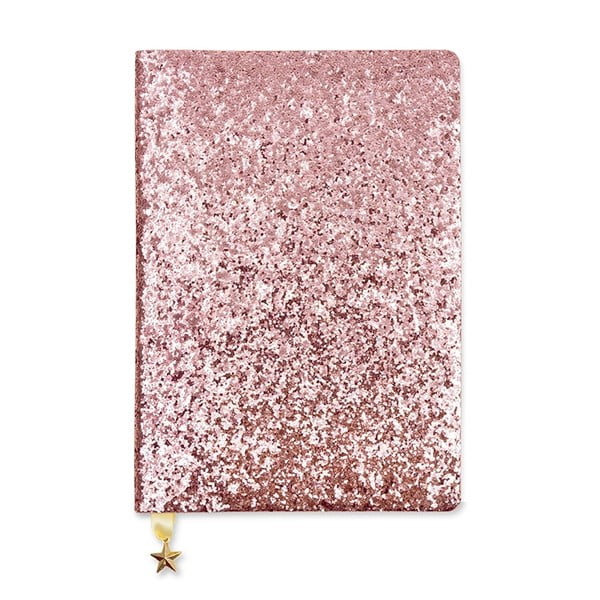 Różowy notes A5 GO Stationery All That Glitters Sequin