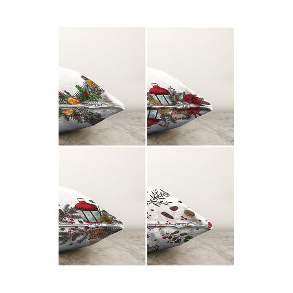 Świąteczne poszewki na poduszki zestaw 4 szt. 55x55 cm Merry Christmas – Mila Home-image-1