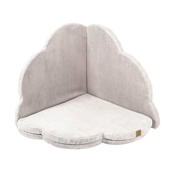 Mata do zabawy dla dzieci w kolorze kości słoniowej 160x160 cm – Meowbaby-image-4