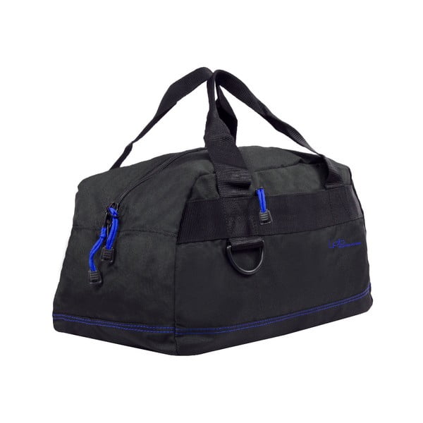 Czarna torba podróżna z niebieską lamówką Les P'tites Bombes Toulouse, 17 l