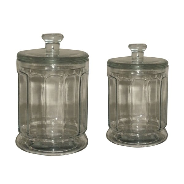 Zestaw 2 pojemników szklanych Antic Line Jar