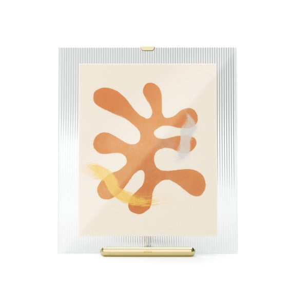Szklana ramka stojąca w kolorze złota 26x30,5 cm Flute – Umbra