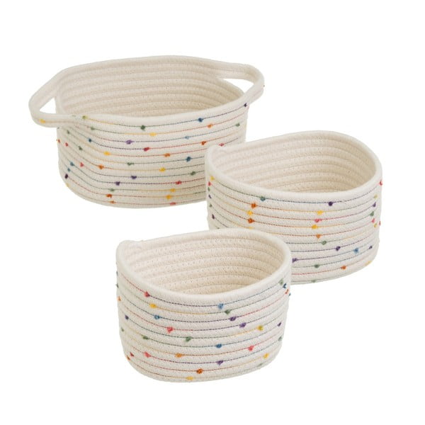 Tekstylne koszyki zestaw 3 szt. 30x18x14 cm – Casa Selección