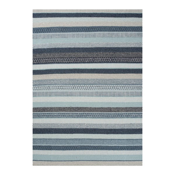 Niebieski dywan wełniany Linie Design Mariko, 200x300 cm