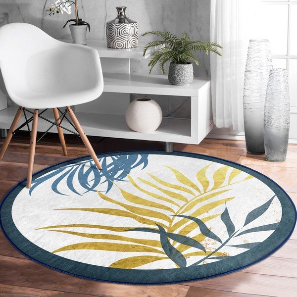 Okrągły dywan odpowiedni do prania i robotów sprzątających ø 120 cm Comfort – Mila Home-image-3