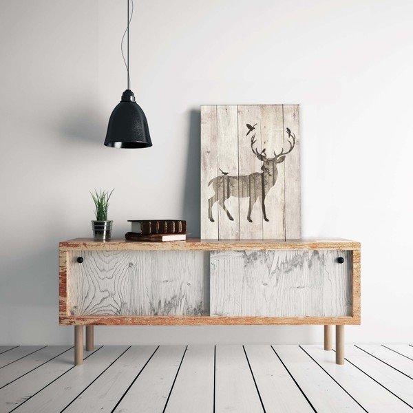 Drewniana tabliczka 40x60 cm Deer – Really Nice Things-image-1