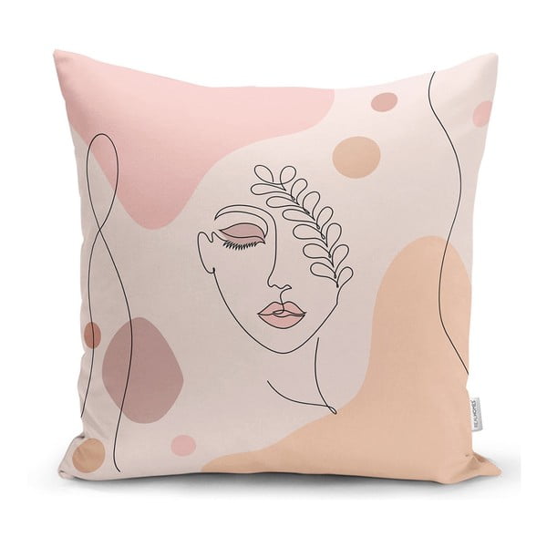Poszewka na poduszkę Minimalist Cushion Covers Drawing Woman Pastel, 45x45 cm