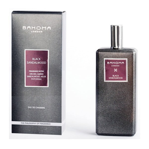 Spray zapachowy do wnętrz o zapachu czarnego drzewa sandałowego Bahoma London, 100 ml