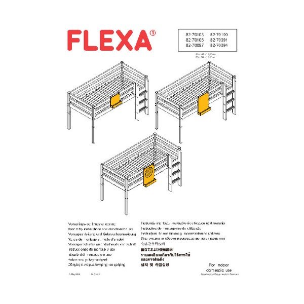 Białe półka do łóżka dziecięcego Flexa White-image-1